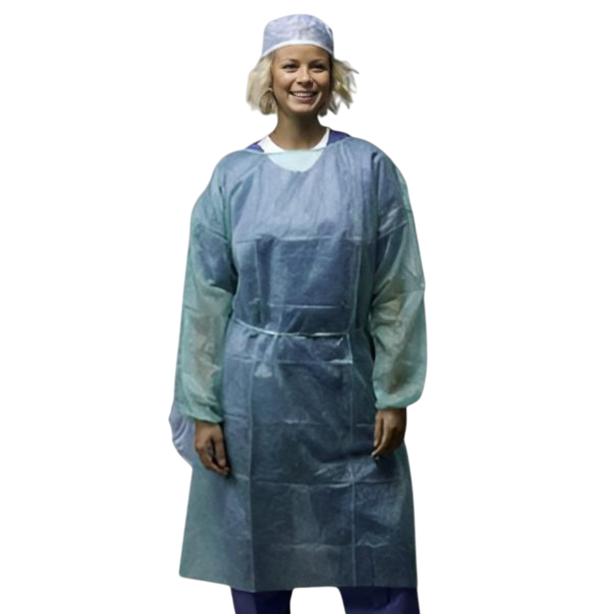 Kittel mit Gummi-Armbündchen (Länge 120 cm), grün