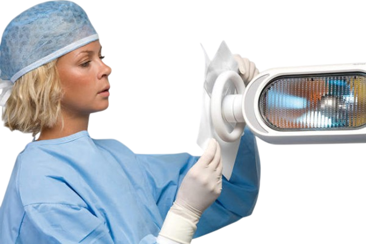 10 sterile Blisterpackungen mit fünf Klebefolien 17x26 cm - hellblau