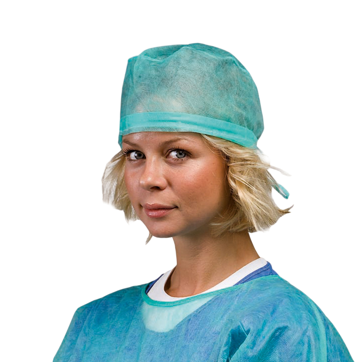 OP-Haube mit verstellbaren Bändern, grün