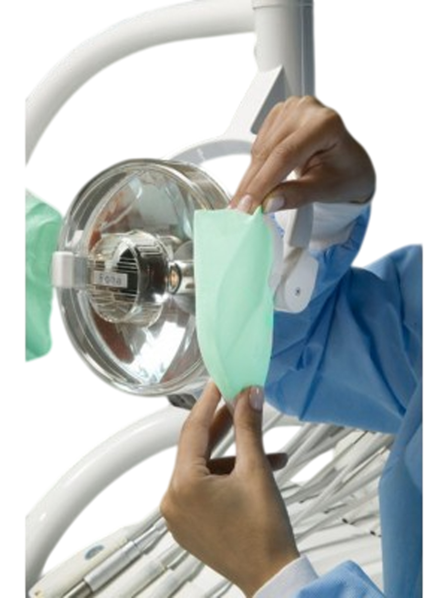 Haubenförmiger Armlehnenüberzug mit Gummiband für den Patientenstuhl, grün