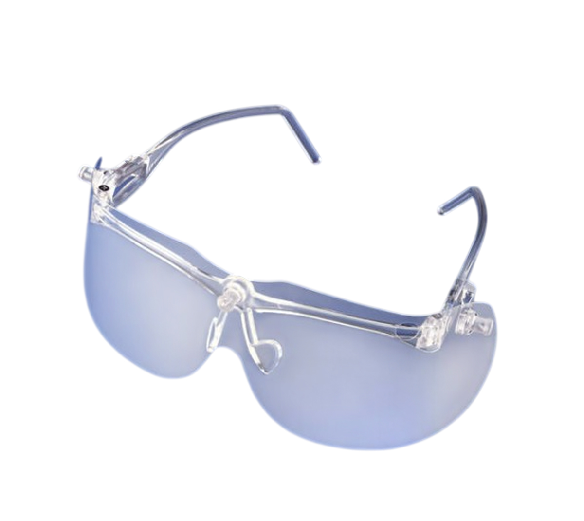 Schutzbrillen mit Nasenclip und Einwegvisier. Die Packung enthält 1 PVC-Halter und 20 Ersatzvisiere.