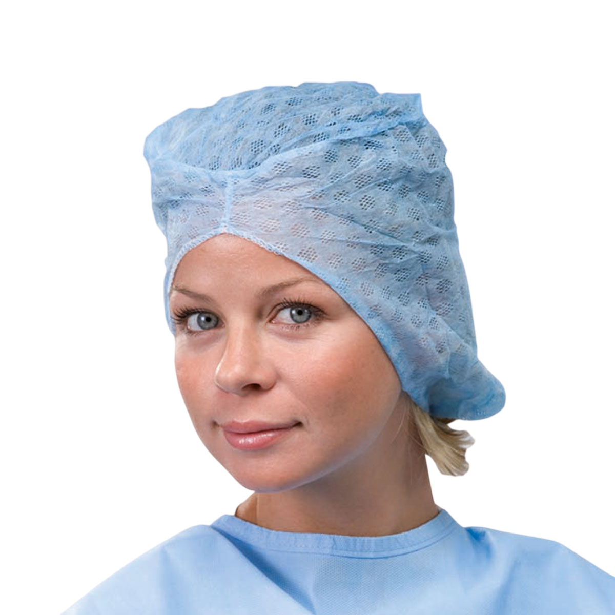 Vollhaube mit Gummiband, hellblau