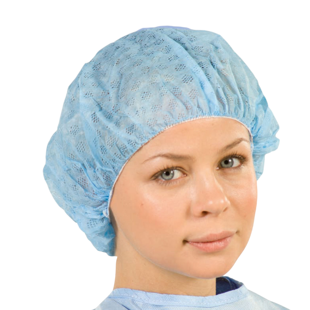 Runde Kappe mit elastischem Bund, hellblau