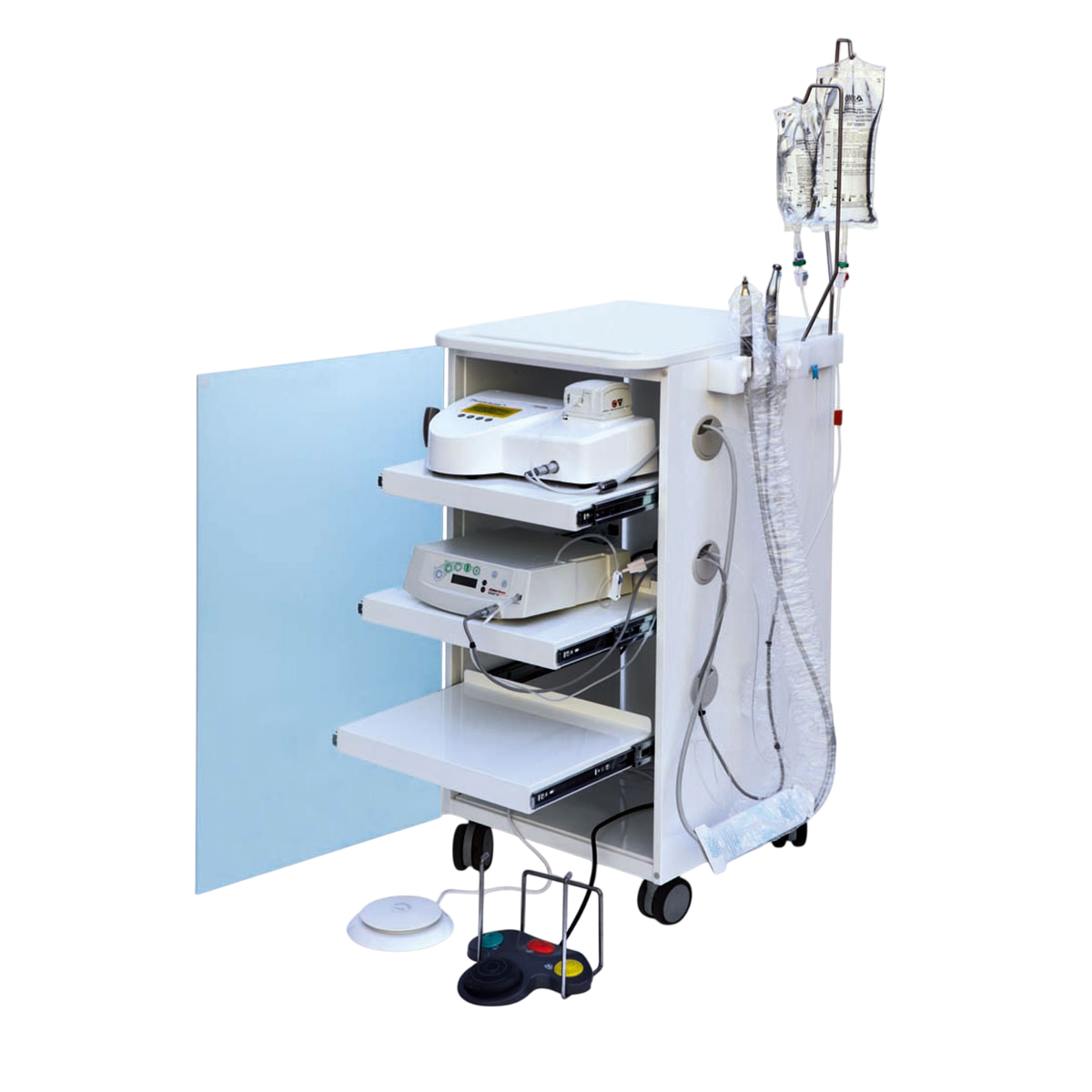 LC Implant Suite mit 3 ausziehbaren Fachböden (weiß)