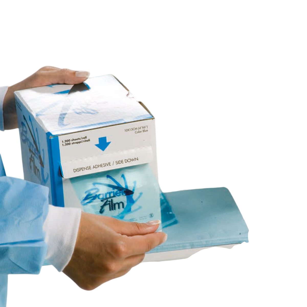 Folie mit Barrierewirkung 1200 Blatt 100x150 mm mit Spender